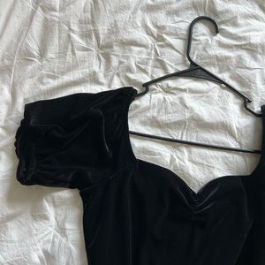French Connection black velvet dress